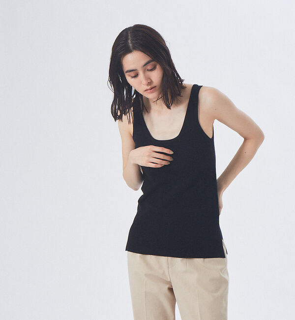 qualite「ウォッシャブル2WAYタンクトップ」|キャミソール|