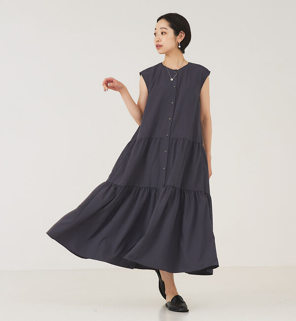 qualite「ソフトタフタティアードワンピース」|ワンピース|