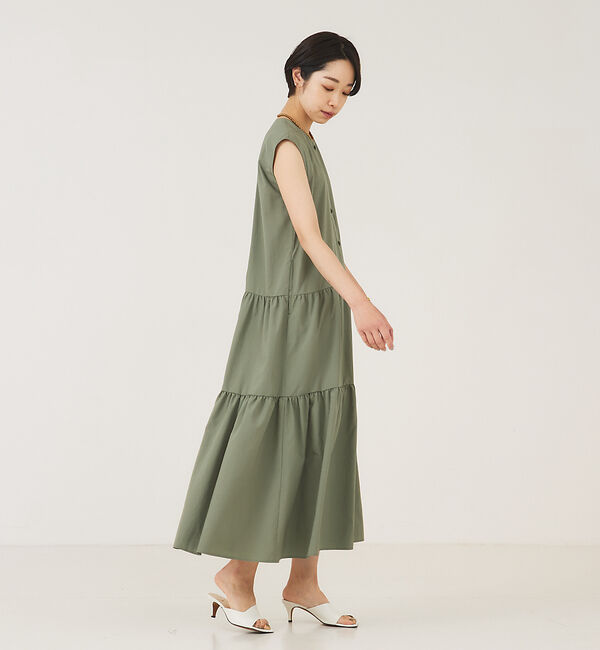 qualite「ソフトタフタティアードワンピース」|ワンピース|