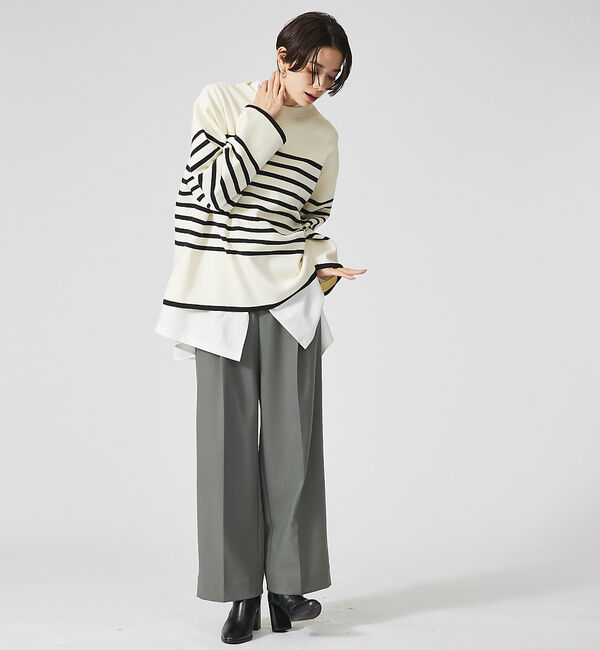 qualite「ウォームフラノストレートパンツ」|その他|