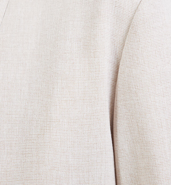 qualite「【セットアップ対応】クリスピーリネンジャケット」|ノーカラージャケット|