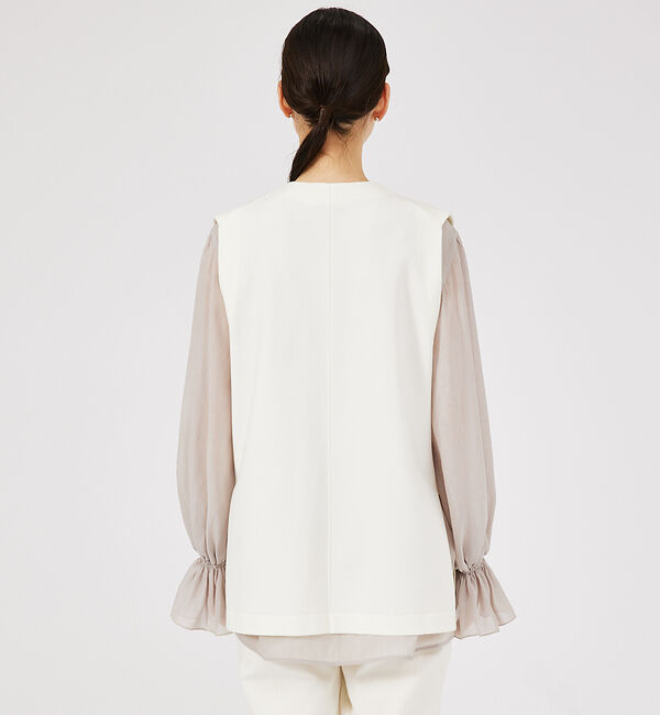 qualite「サイドスリットニットジレ」|ベスト・ジレ|