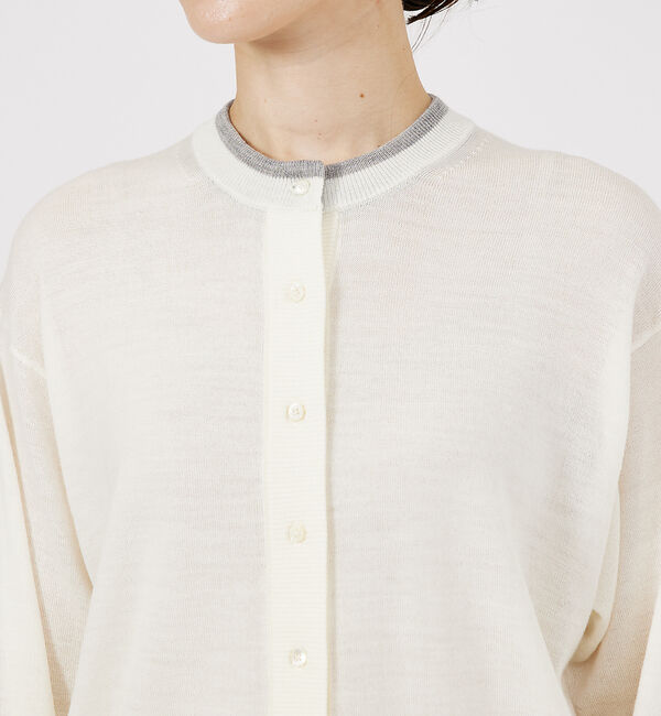 qualite「ウールハイゲージニットカーディガン」|カーディガン|