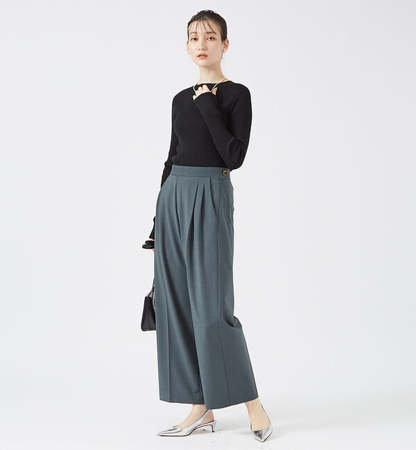 qualite「【日本製/2024AW】シームレスクルーネックニット」|ニット・セーター|