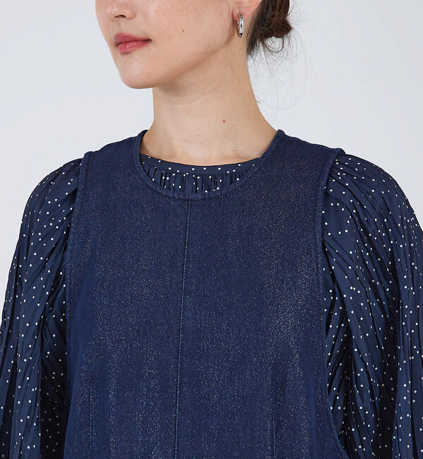 qualite「ラメデニムオールインワン」|オールインワン|