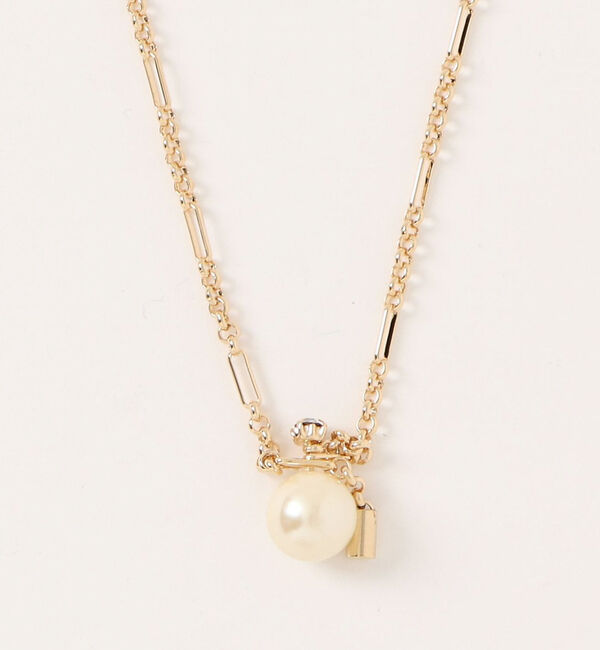 qualite「パールキャッチネックレス」|ネックレス|ゴールド