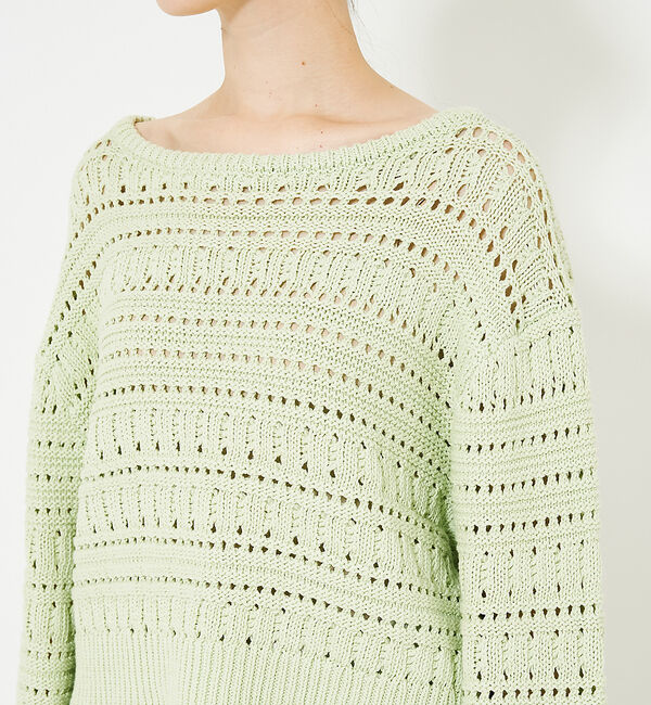 qualite「リンクスアイレットニット」|ニット・セーター|