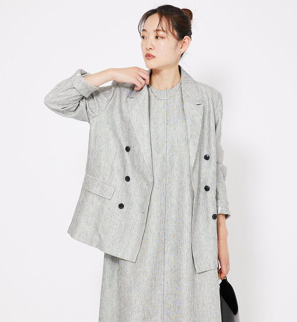 qualite「ラメスラブリネンワンピース」|ワンピース|