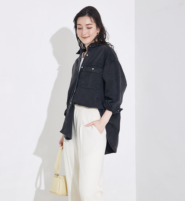 qualite「ミドルオンスデニムシャツ」|シャツ・ブラウス|