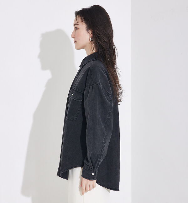 qualite「ミドルオンスデニムシャツ」|シャツ・ブラウス|