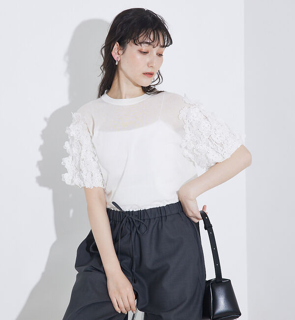 qualite「boussole&times;qualiteフラワーエンブロPO」|Tシャツ・カットソー|