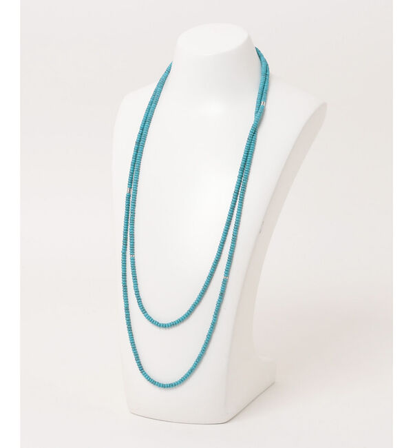 qualite「ストーンロングネックレス」|ネックレス|ブルー
