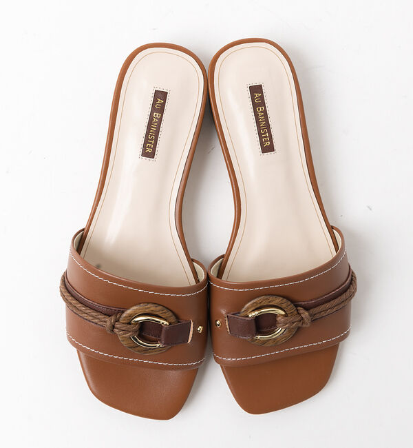 AU BANNISTER「ミックスパーツスライド フラットサンダル」|サンダル|