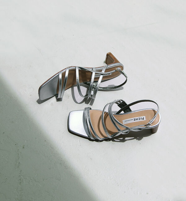 AU BANNISTER「華奢ストラップサンダル」|サンダル|シルバー