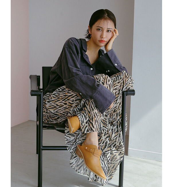 AU BANNISTER「鳳山えり&times;Au BANNISTERコラボ　晴雨兼用ウエスタンミュール」|レインシューズ|