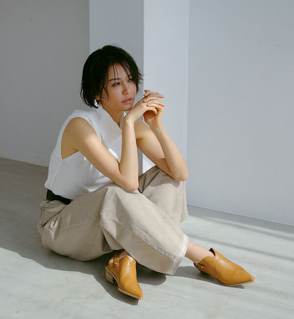 AU BANNISTER「鳳山えり&times;Au BANNISTERコラボ　晴雨兼用ウエスタンミュール」|レインシューズ|