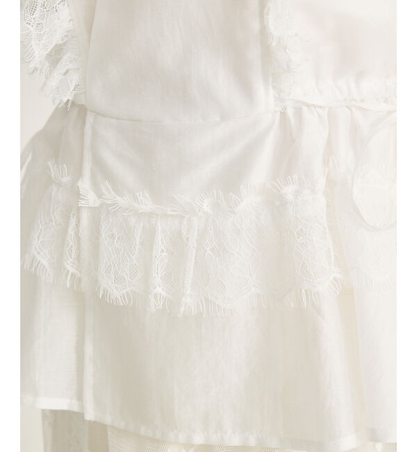 SELFIST「パフショルダーノースリーブフリルブラウス」|シャツ・ブラウス|