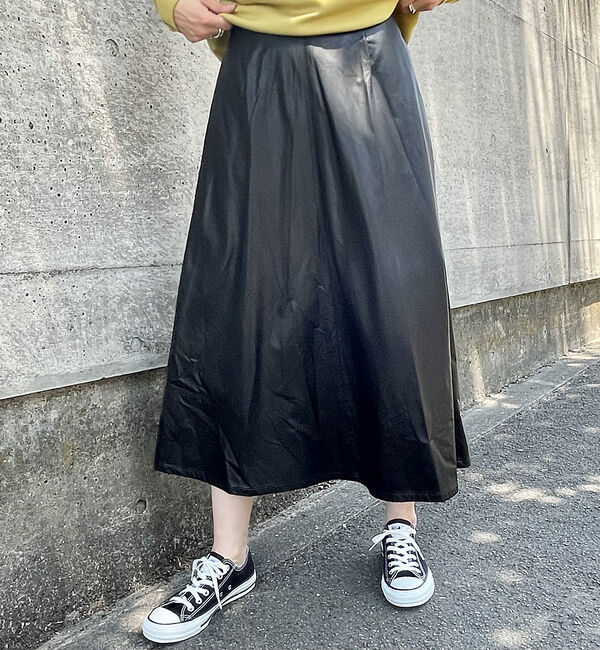 abahouse mavie「【大人のいちまんワンピ】フェイクレザー２ＷＡＹジャンパースカート」|ジャンパースカート|