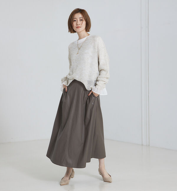 abahouse mavie「【大人のいちまんワンピ】フェイクレザー２ＷＡＹジャンパースカート」|ジャンパースカート|