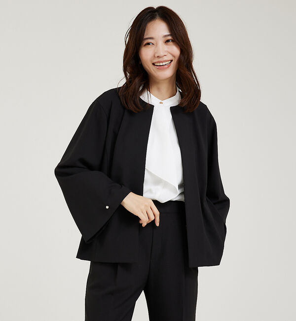 abahouse mavie「【WEB Domani掲載】【セットアップ対応/エニデイカセット】ノーカラーボレ」|ノーカラージャケット|