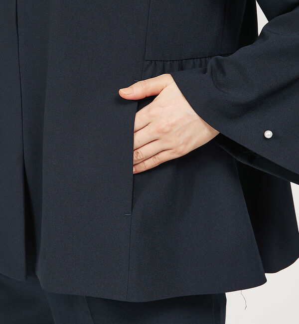 abahouse mavie「【WEB Domani掲載】【セットアップ対応/エニデイカセット】ノーカラーボレ」|ノーカラージャケット|