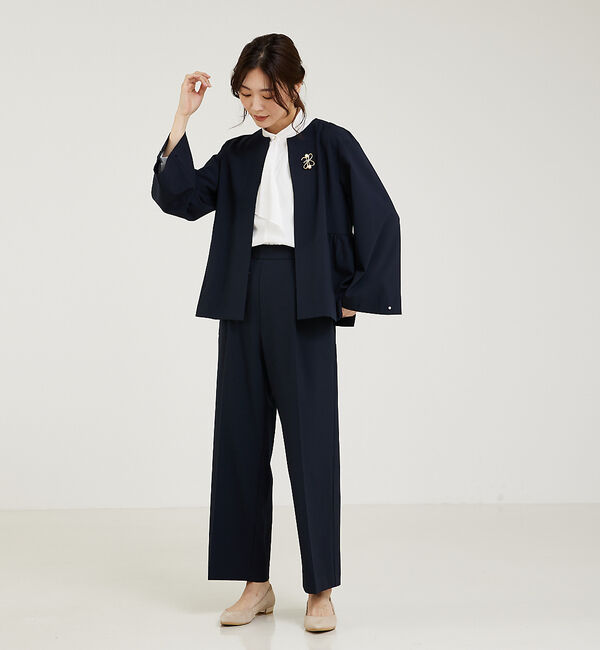 abahouse mavie「【WEB Domani掲載】【セットアップ対応/エニデイカセット】ノーカラーボレ」|ノーカラージャケット|