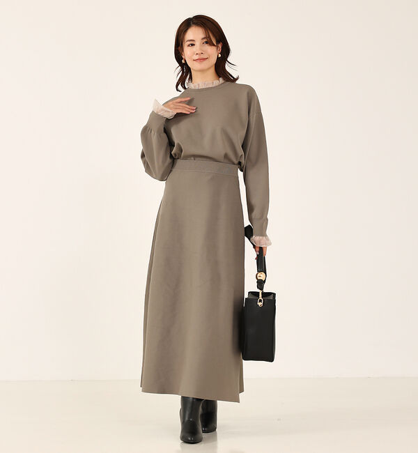 abahouse mavie「シアーフリルコンビセットアップ」|その他|