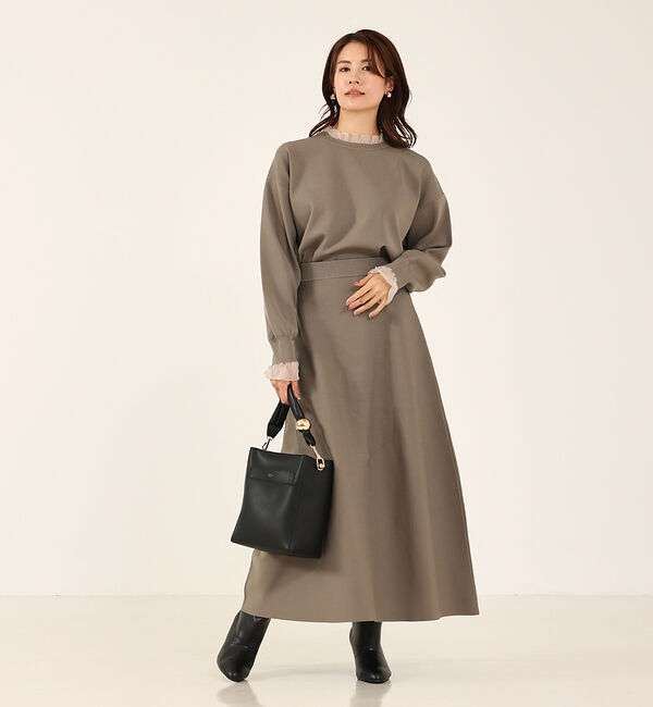 abahouse mavie「シアーフリルコンビセットアップ」|その他|