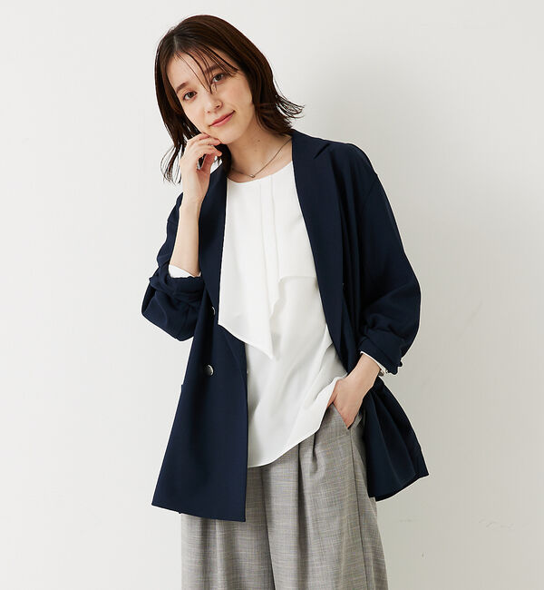 abahouse mavie「ジョーゼットワイドフリルブラウス」|シャツ・ブラウス|