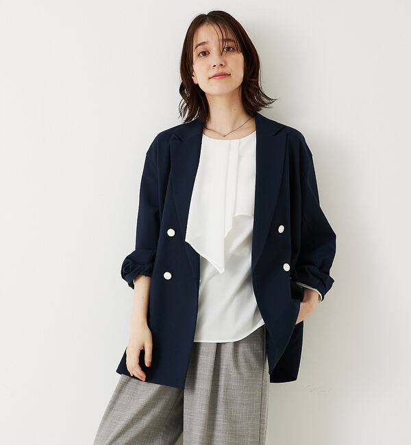 abahouse mavie「ジョーゼットワイドフリルブラウス」|シャツ・ブラウス|