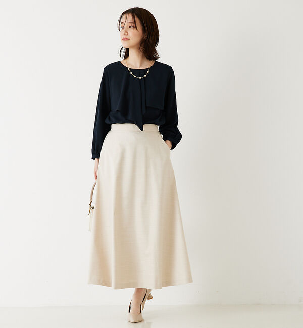 abahouse mavie「ジョーゼットワイドフリルブラウス」|シャツ・ブラウス|