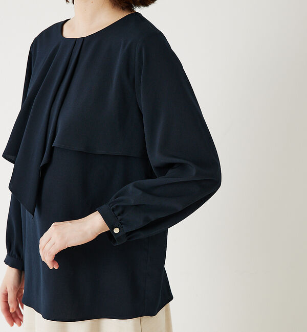 abahouse mavie「ジョーゼットワイドフリルブラウス」|シャツ・ブラウス|