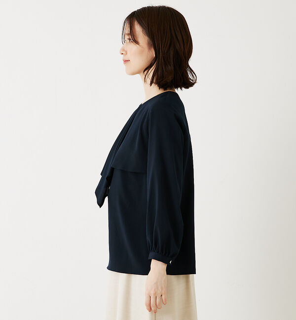 abahouse mavie「ジョーゼットワイドフリルブラウス」|シャツ・ブラウス|