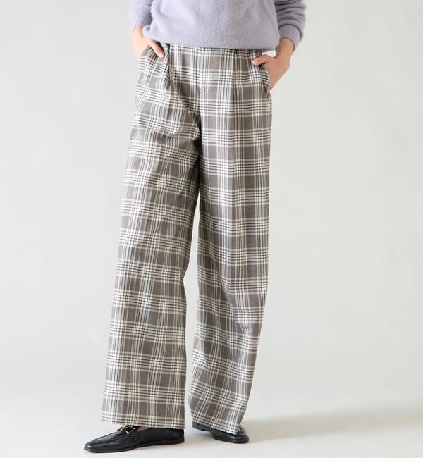 TIARA「サイドボタンワイドパンツ」|その他|ベージュ