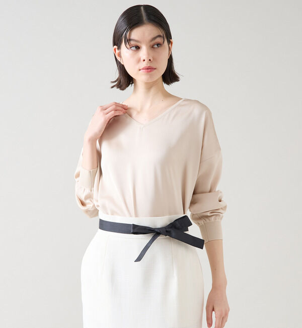 TIARA「リブトリミングトップス」|ニット・セーター|