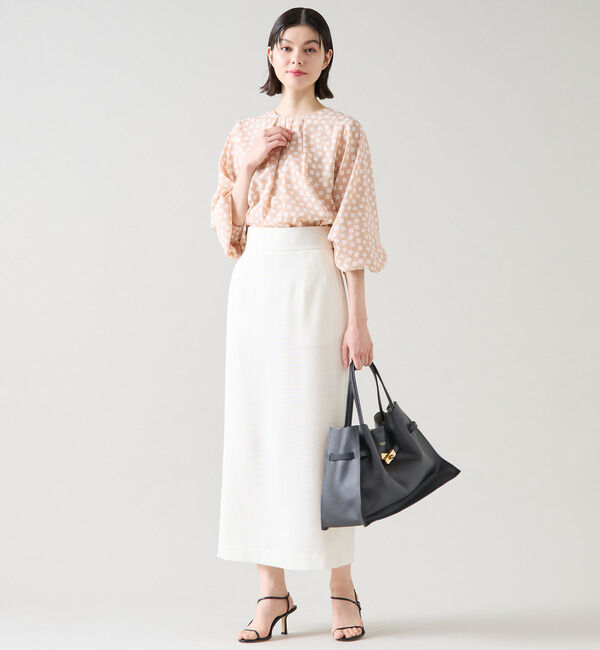 TIARA「ミニリボン付ロングタイトスカート（セットアップ可）」|スカート|