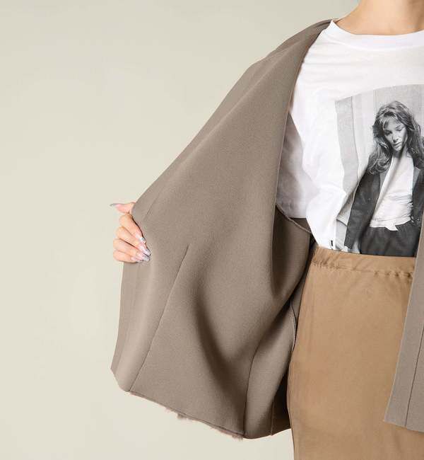 Liesse「エコファーポケットニットブルゾン」|カーディガン|