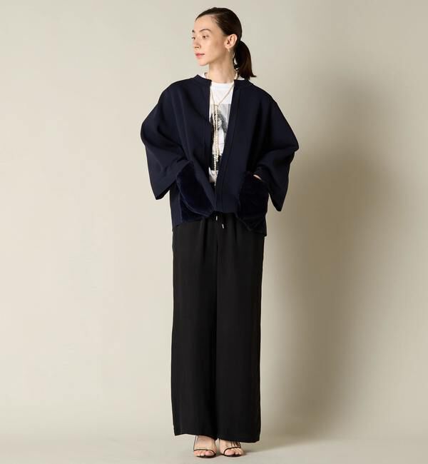 Liesse「エコファーポケットニットブルゾン」|カーディガン|