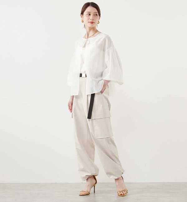 SOFFITTO「《定番》2WAYコットンシルクブラウス」|シャツ・ブラウス|