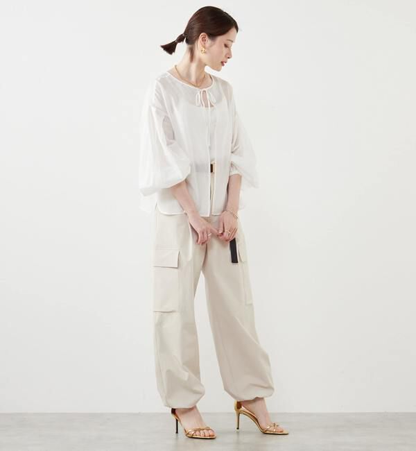 SOFFITTO「《定番》2WAYコットンシルクブラウス」|シャツ・ブラウス|