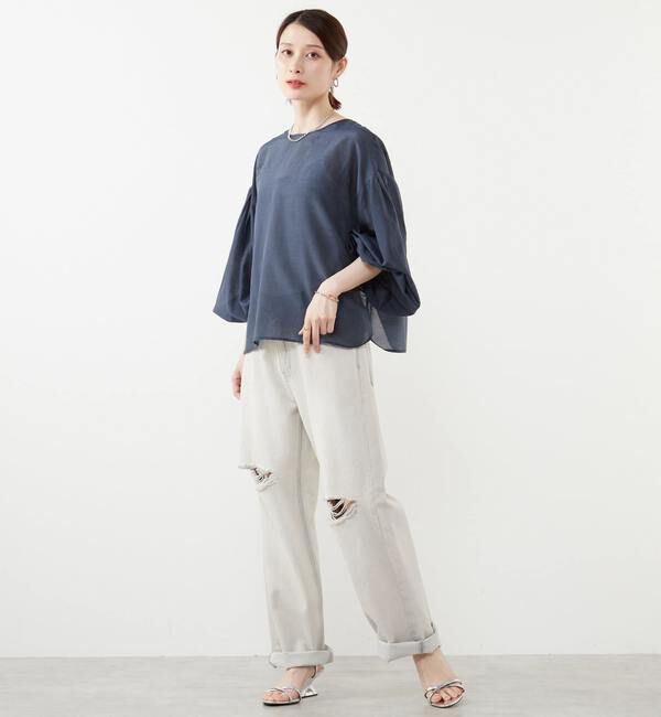 SOFFITTO「《定番》2WAYコットンシルクブラウス」|シャツ・ブラウス|