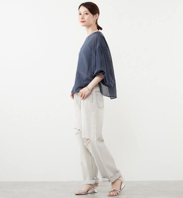 SOFFITTO「《定番》2WAYコットンシルクブラウス」|シャツ・ブラウス|