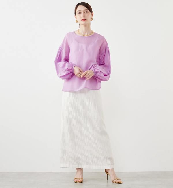 SOFFITTO「《定番》2WAYコットンシルクブラウス」|シャツ・ブラウス|