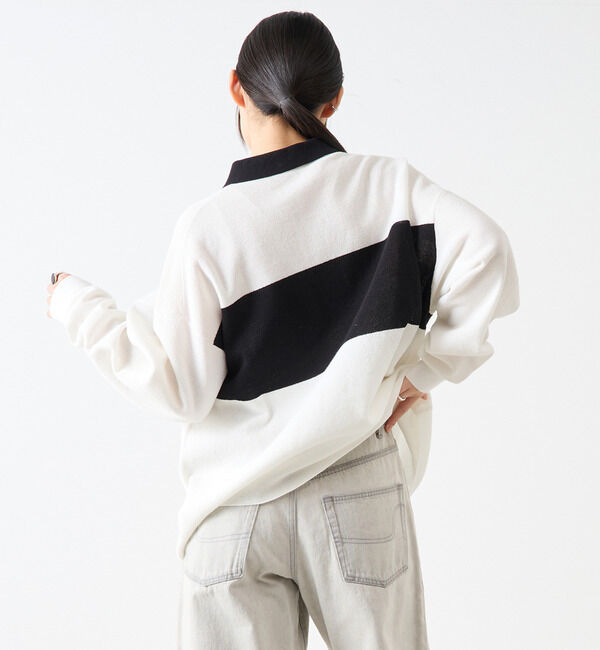 Soffitto「鹿の子編みシアーポロニット」|ニット・セーター|