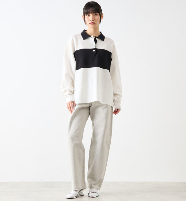 Soffitto「鹿の子編みシアーポロニット」|ニット・セーター|