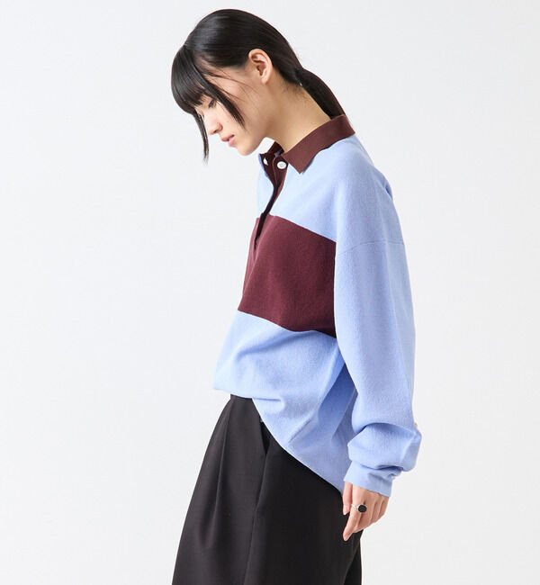 Soffitto「鹿の子編みシアーポロニット」|ニット・セーター|