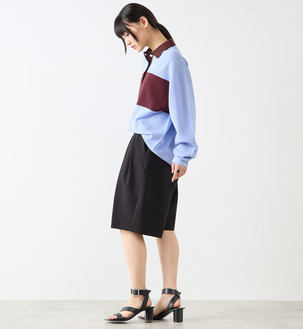 Soffitto「鹿の子編みシアーポロニット」|ニット・セーター|