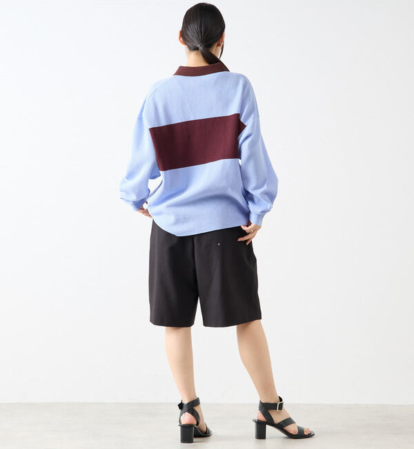 Soffitto「鹿の子編みシアーポロニット」|ニット・セーター|