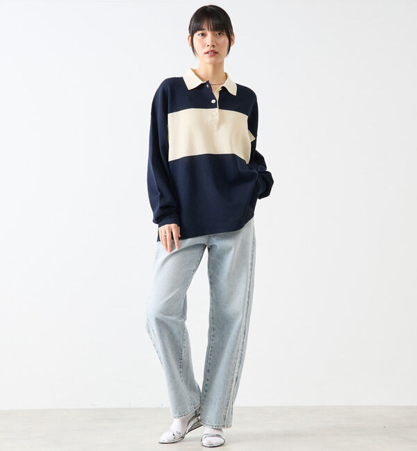 Soffitto「鹿の子編みシアーポロニット」|ニット・セーター|