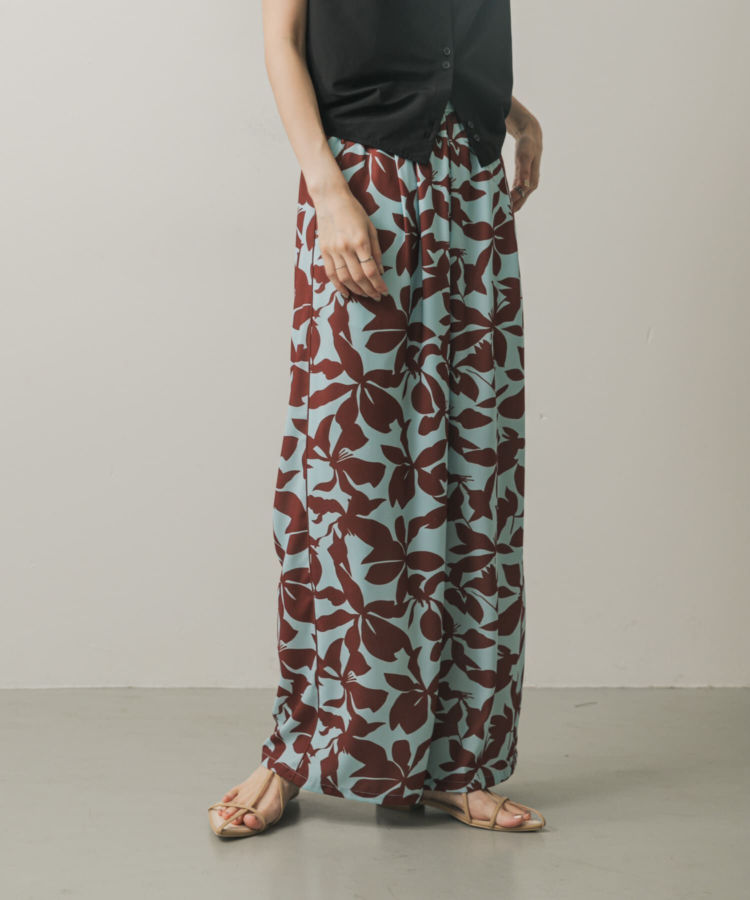 SENSE OF PLACE by URBAN RESEARCH「リーフプリントイージーパンツ」|その他|ブルー系その他